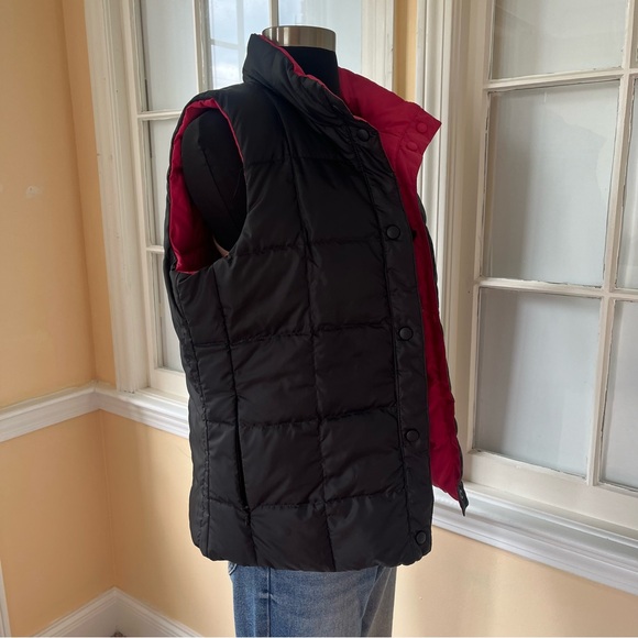 Vintage L.L. Bean reversible down vest pink black M - Picture 5 of 15